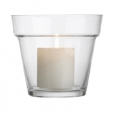Glass Flowerpot Candle Holder